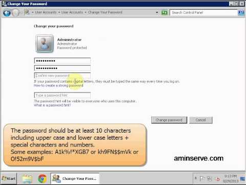 How to change Windows 2008 administrator password