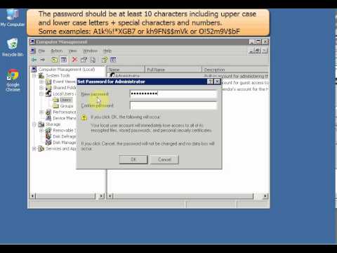 How to change Windows 2003 administrator password