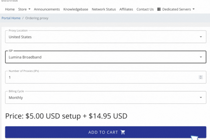 Order residential RDP - Step 2