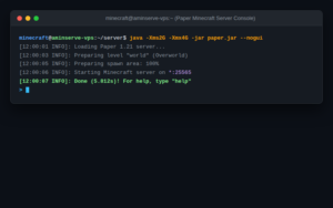 How to install Paper Minecraft Server on Linux VPS Ubuntu AlmaLinux Debian