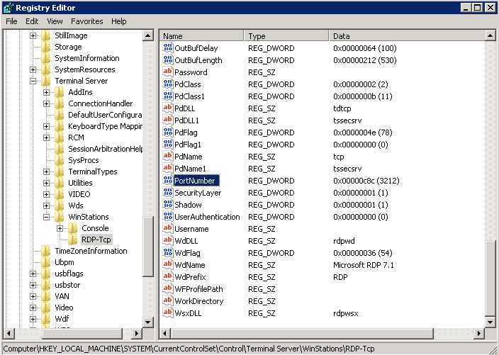 microsoft remote desktop protocol port